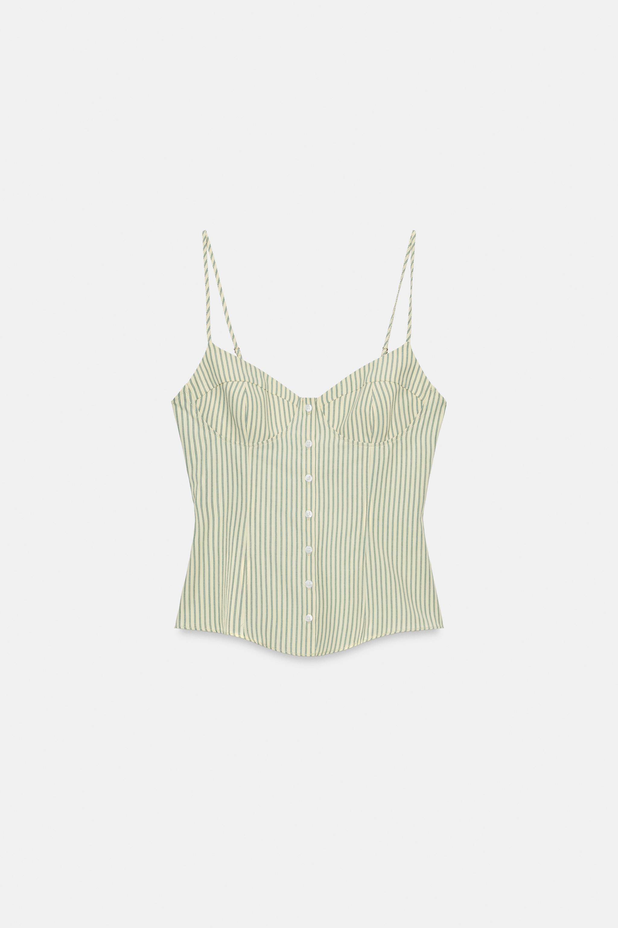 STRIPED CORSET TOP